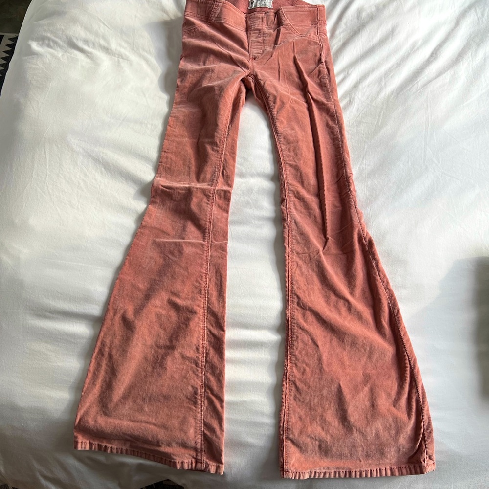 Free People Pull On Corduroy Flare Pants